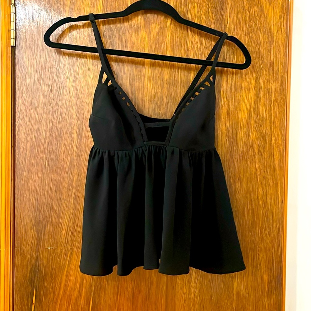 Cropped Silky Babydoll Top